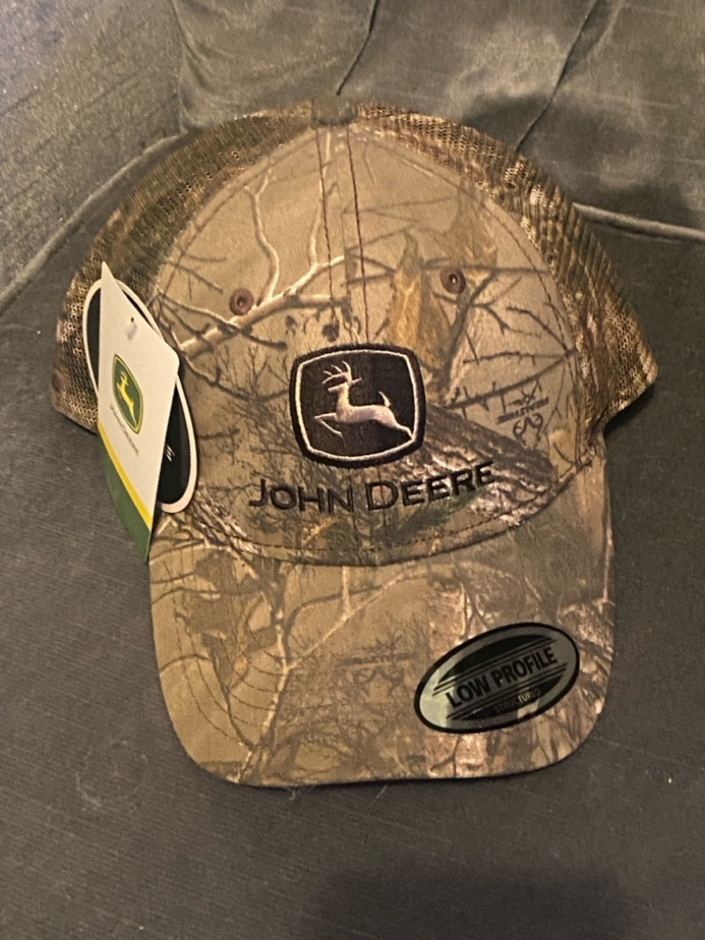 Realtree Xtra John Deere Camo Snapback Hat Mesh  Hunting NWT